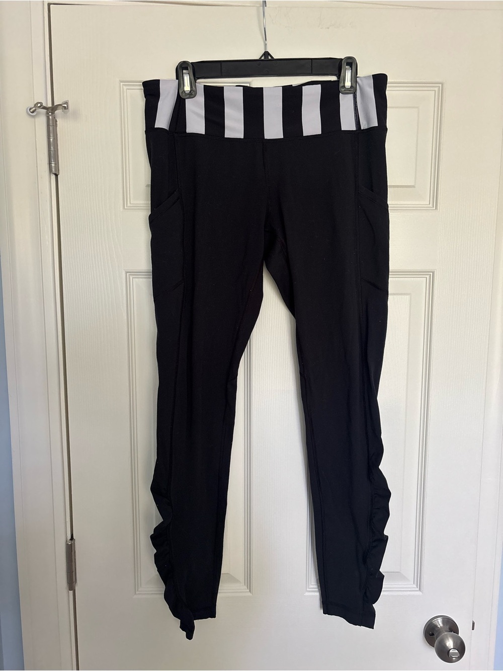 Lululemon Black Leggings with Ruffles on Legs